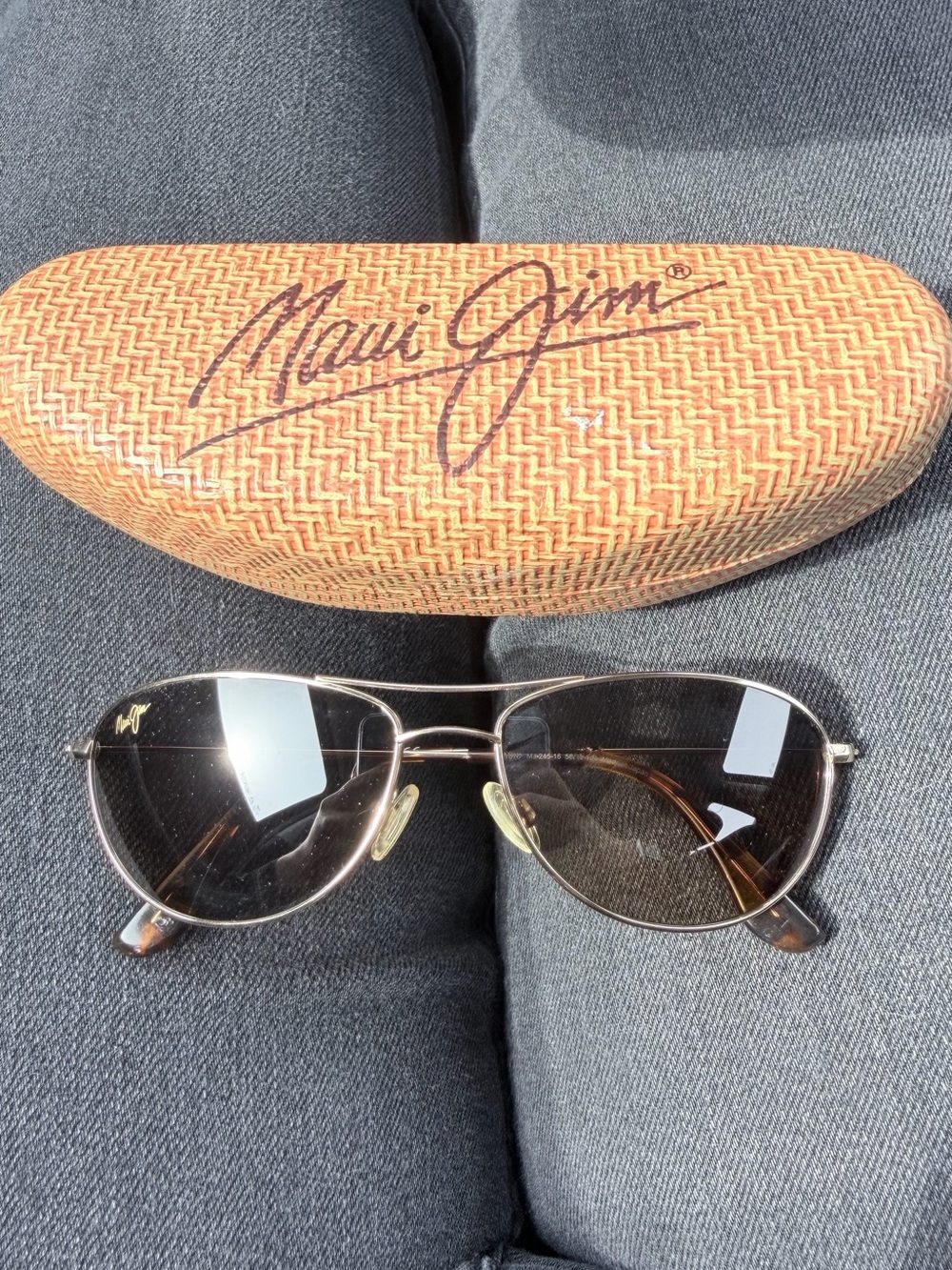 Maui Jim Men’s Sunglasses Brown Lenses Gold Frame Aviator